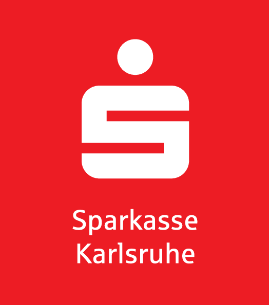 Sparkasse Karlsruhe Logo 2021 Negativ Rot